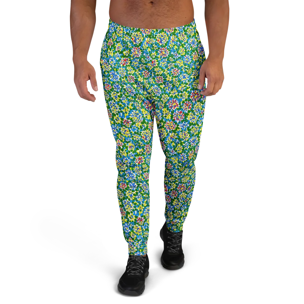 Chromatic Pebble Garden on Men's Joggers — Front