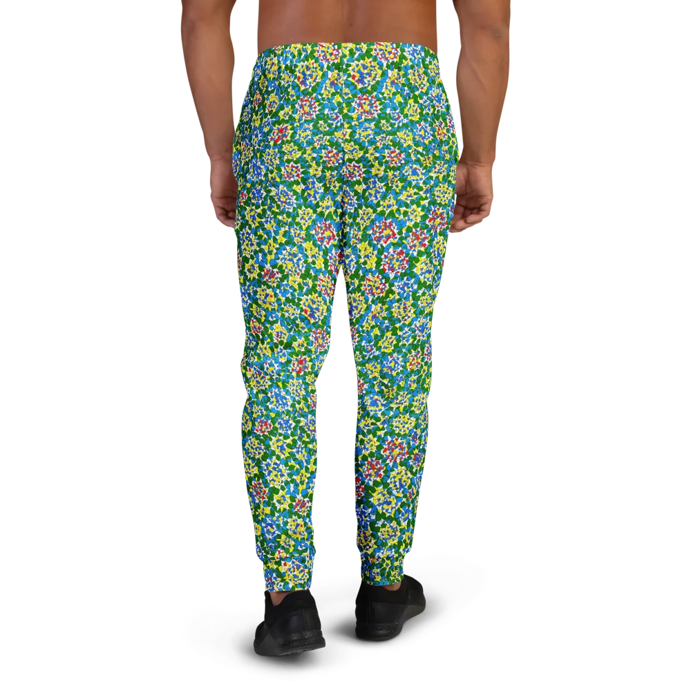 Chromatic Pebble Garden on Men's Joggers — Back