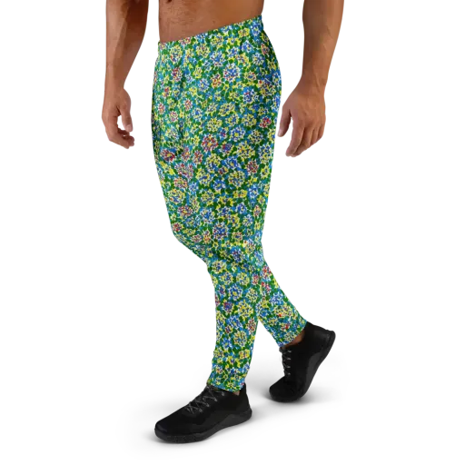 Chromatic Pebble Garden on a Men's Joggers