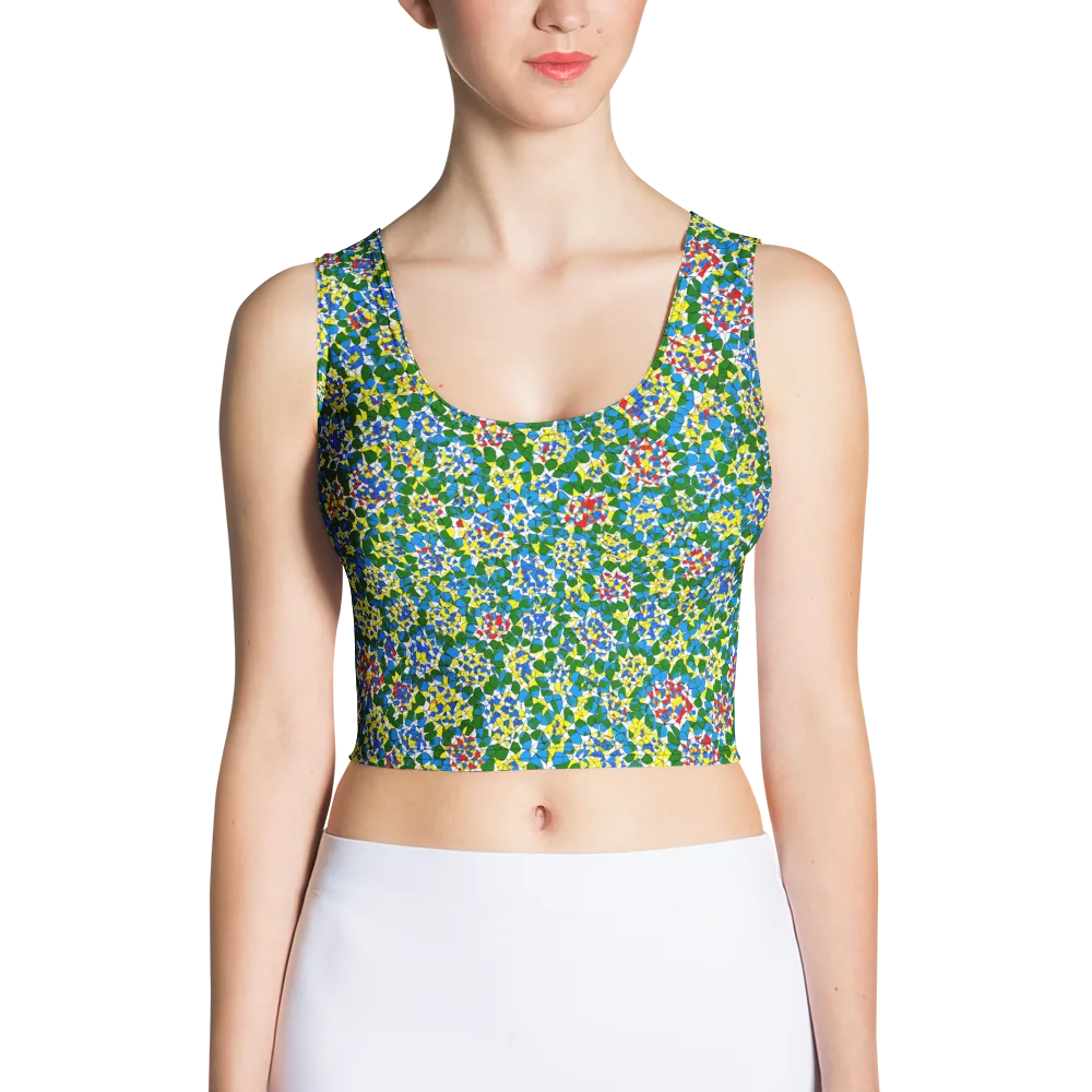 Chromatic Pebble Garden on Crop Top — Front
