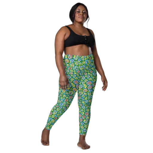 Chromatic Pebble Garden on a Leggings with Pockets