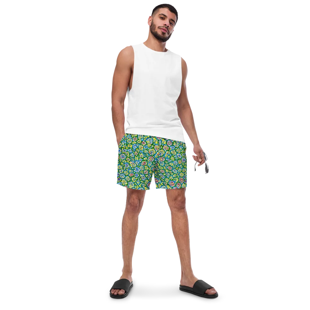 Chromatic Pebble Garden on Swim Trunks — Front