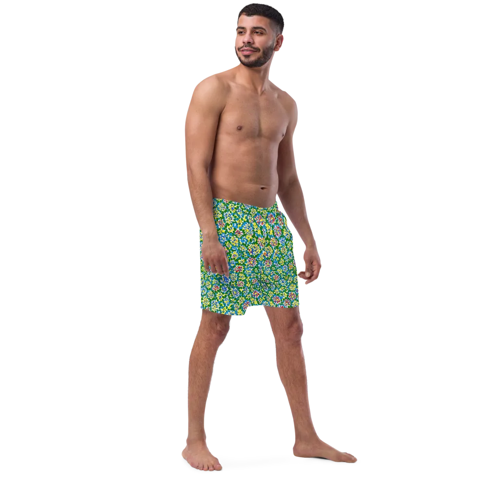 Chromatic Pebble Garden on Swim Trunks — Right Front