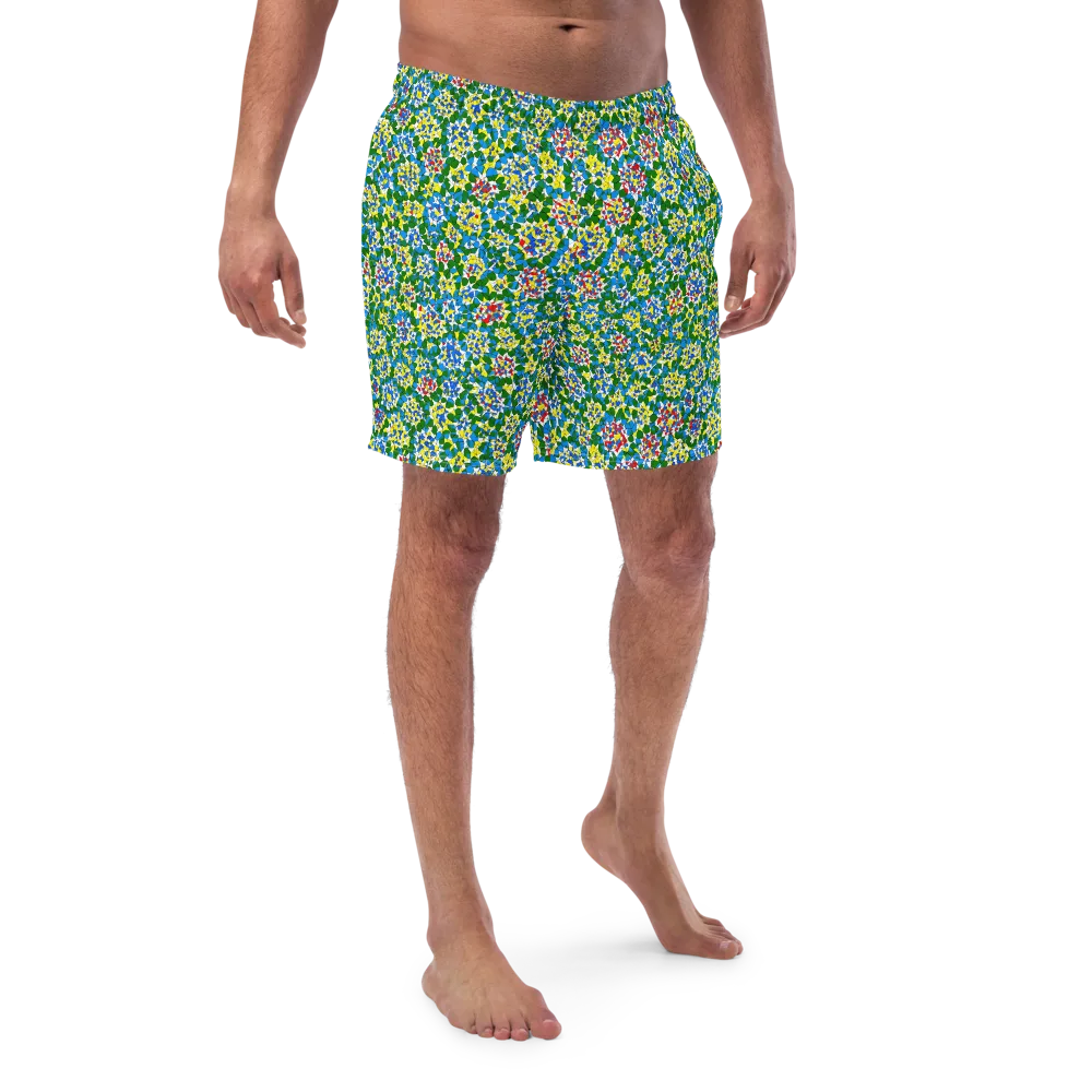 Chromatic Pebble Garden on Swim Trunks — Front