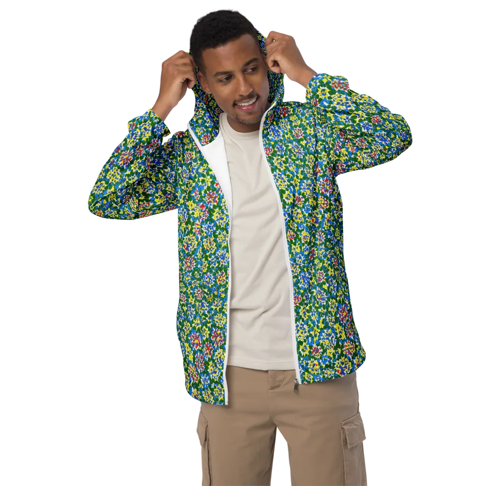 Chromatic Pebble Garden on Men's Windbreaker — Front