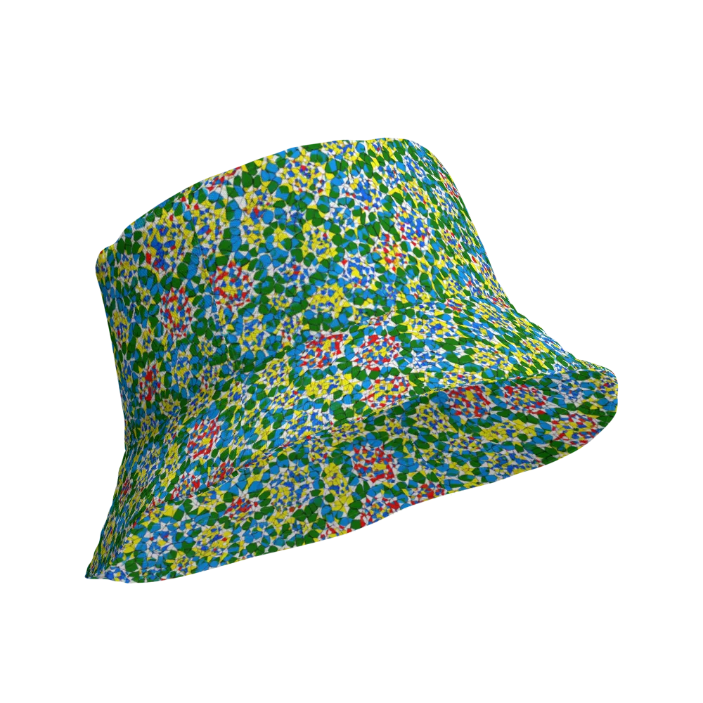 Chromatic Pebble Garden on Reversible Bucket Hat — Product details Outside