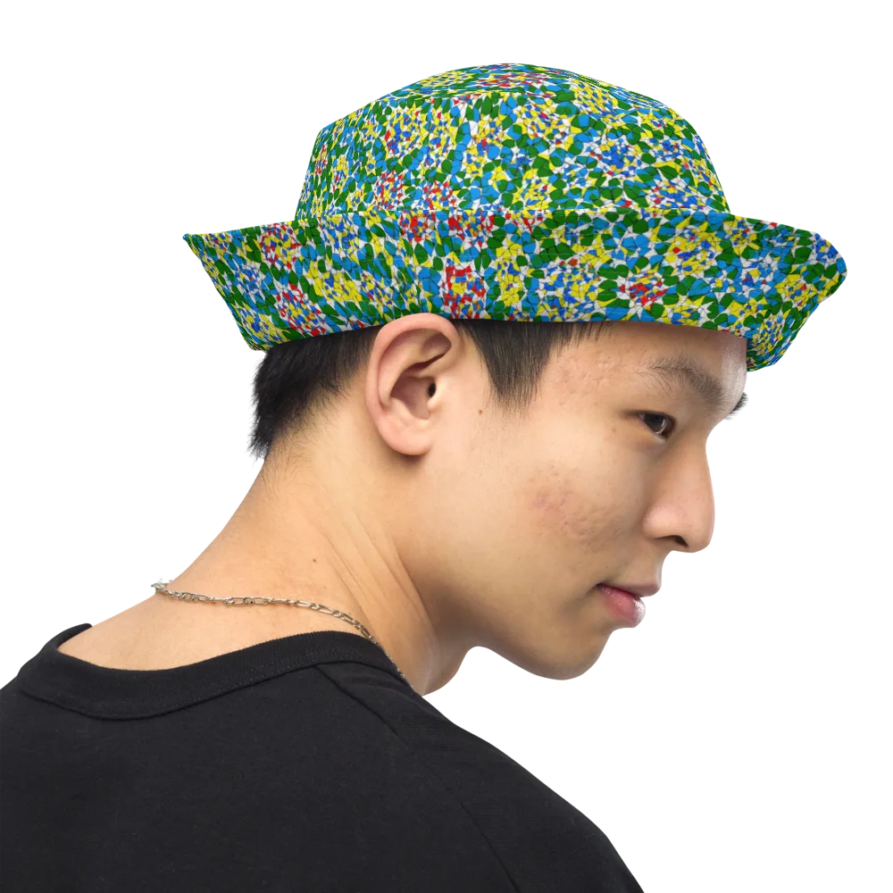 Chromatic Pebble Garden on Reversible Bucket Hat — Right Outside