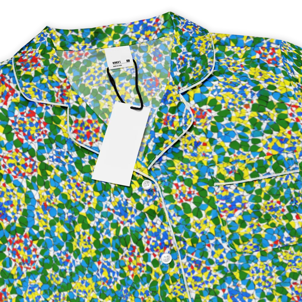 Chromatic Pebble Garden on Women's Short Sleeve Pajama Top — Product details