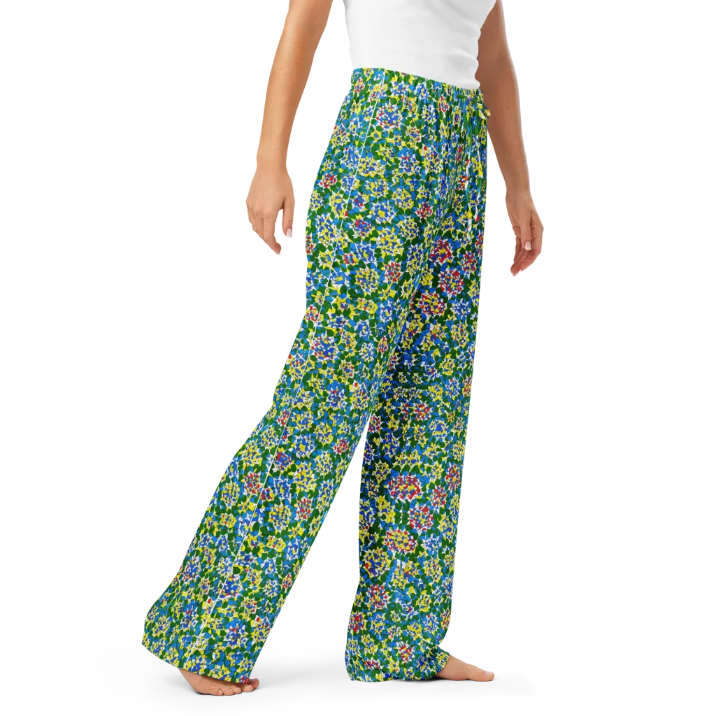 Chromatic Pebble Garden on Women's Pajama Pants — Right Front