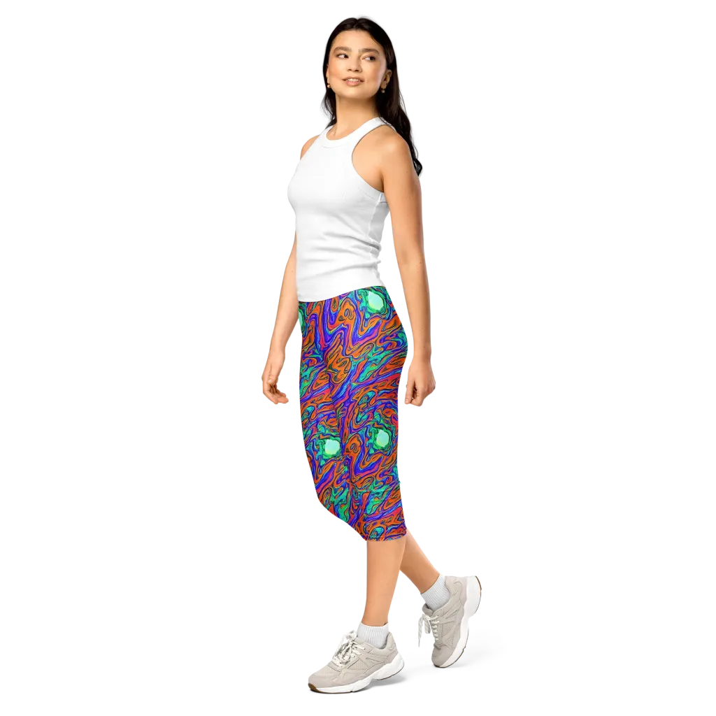 Vivid Melt on Capri Leggings — Left Front