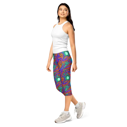 Vivid Melt on a Capri Leggings