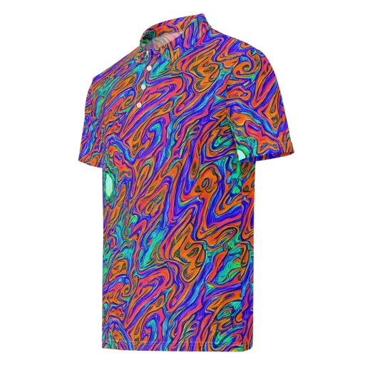 Vivid Melt on a Men's Slim Fit Polo Shirt