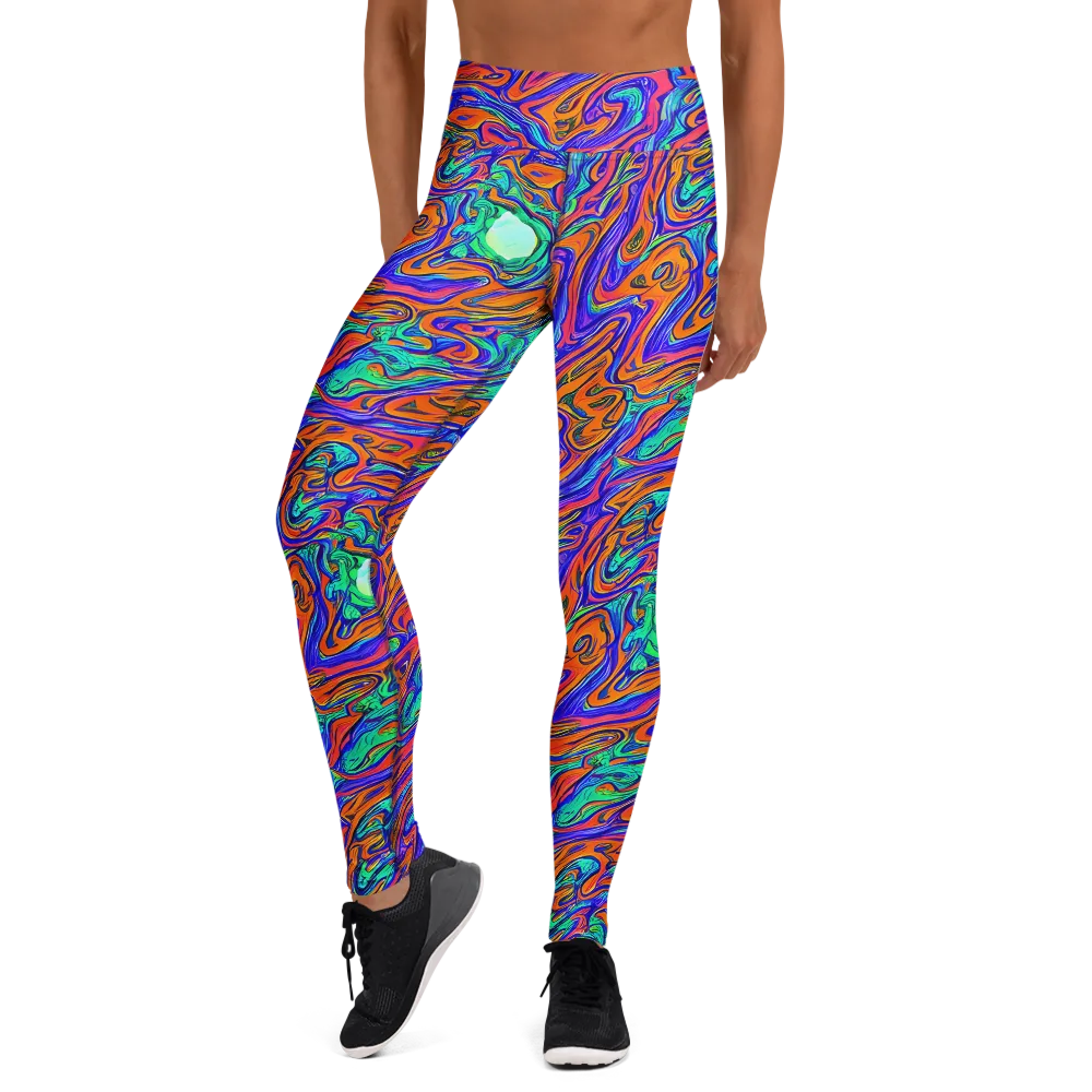 Vivid Melt on Yoga Leggings — Front