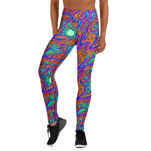 Vivid Melt on a Yoga Leggings