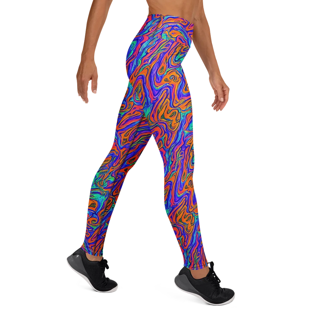 Vivid Melt on Yoga Leggings — Right