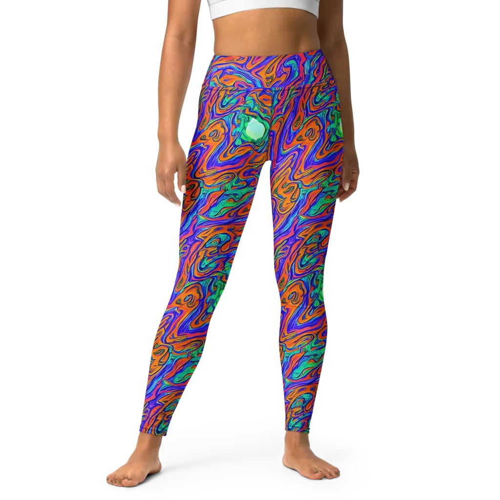 Vivid Melt on Yoga Leggings — Front
