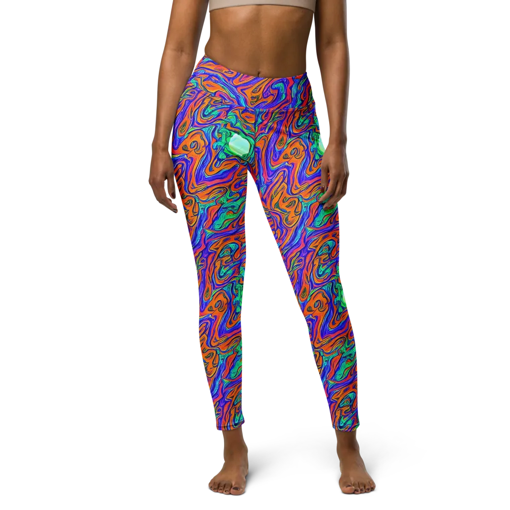 Vivid Melt on Yoga Leggings — Front