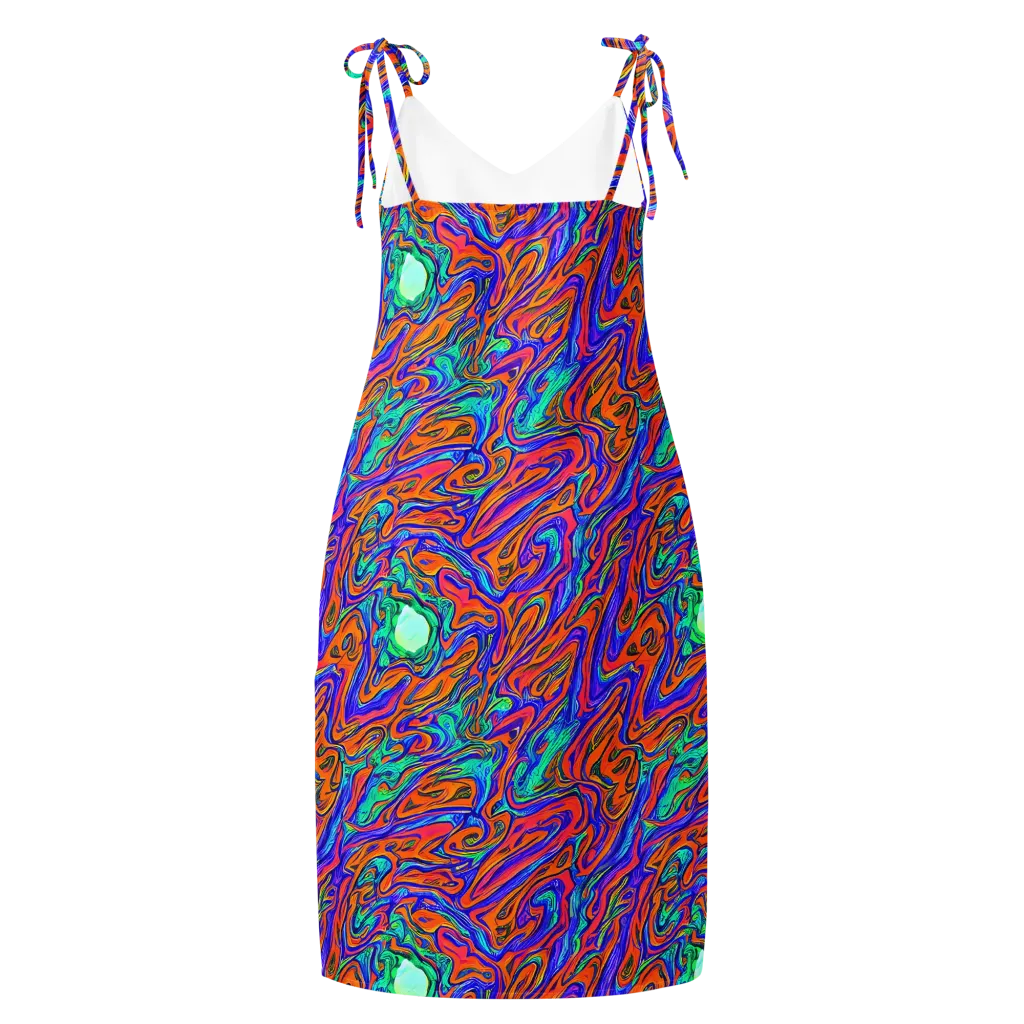 Vivid Melt on Slip Dress — Back