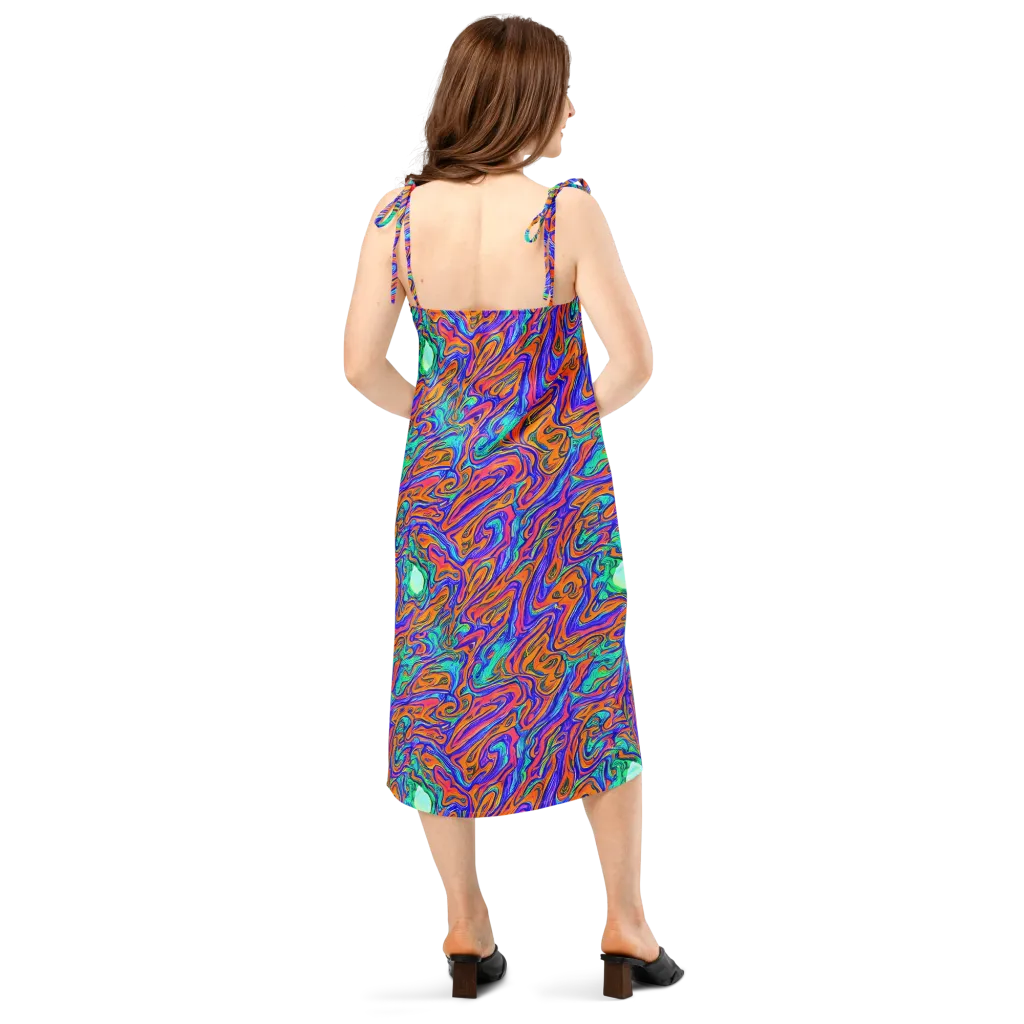 Vivid Melt on Slip Dress — Back