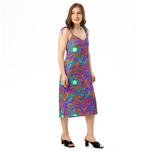 Vivid Melt on a Slip Dress