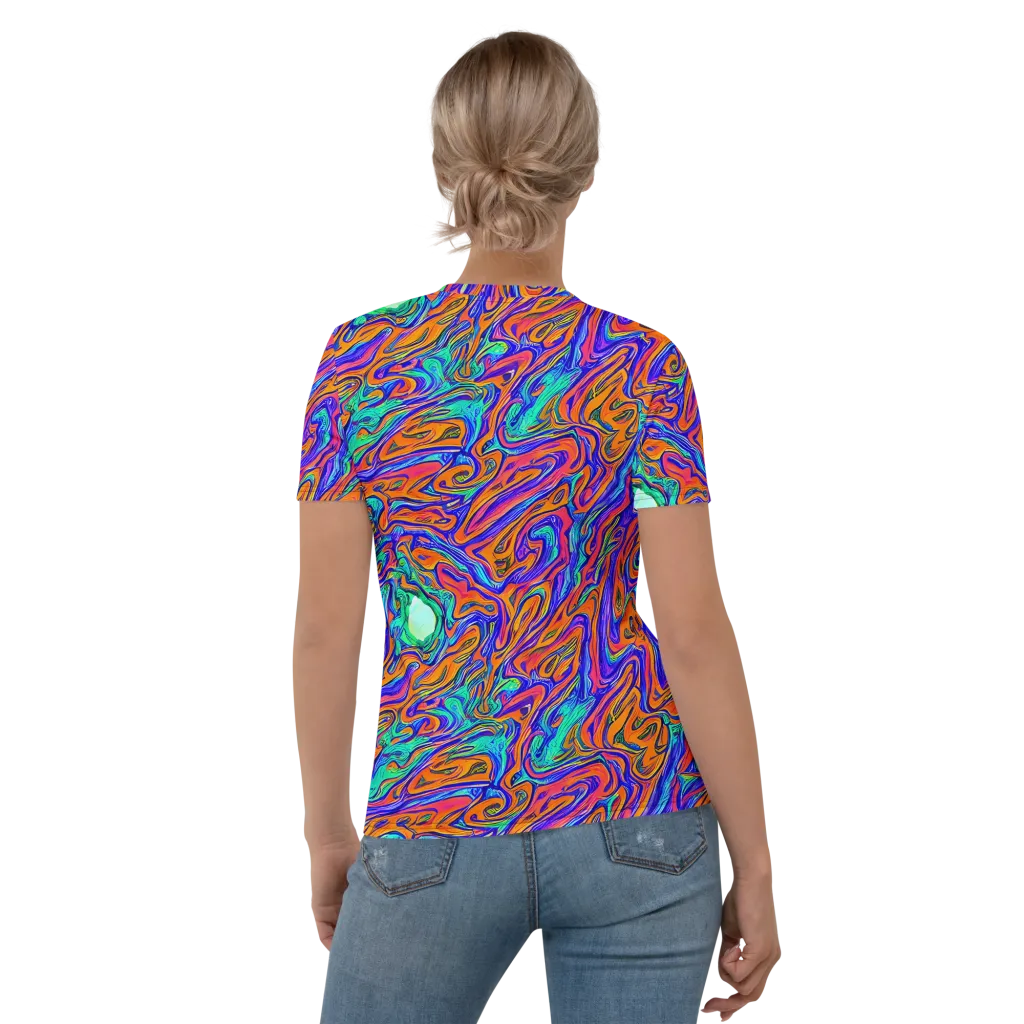 Vivid Melt on Women's Crew Neck T-Shirt — Back