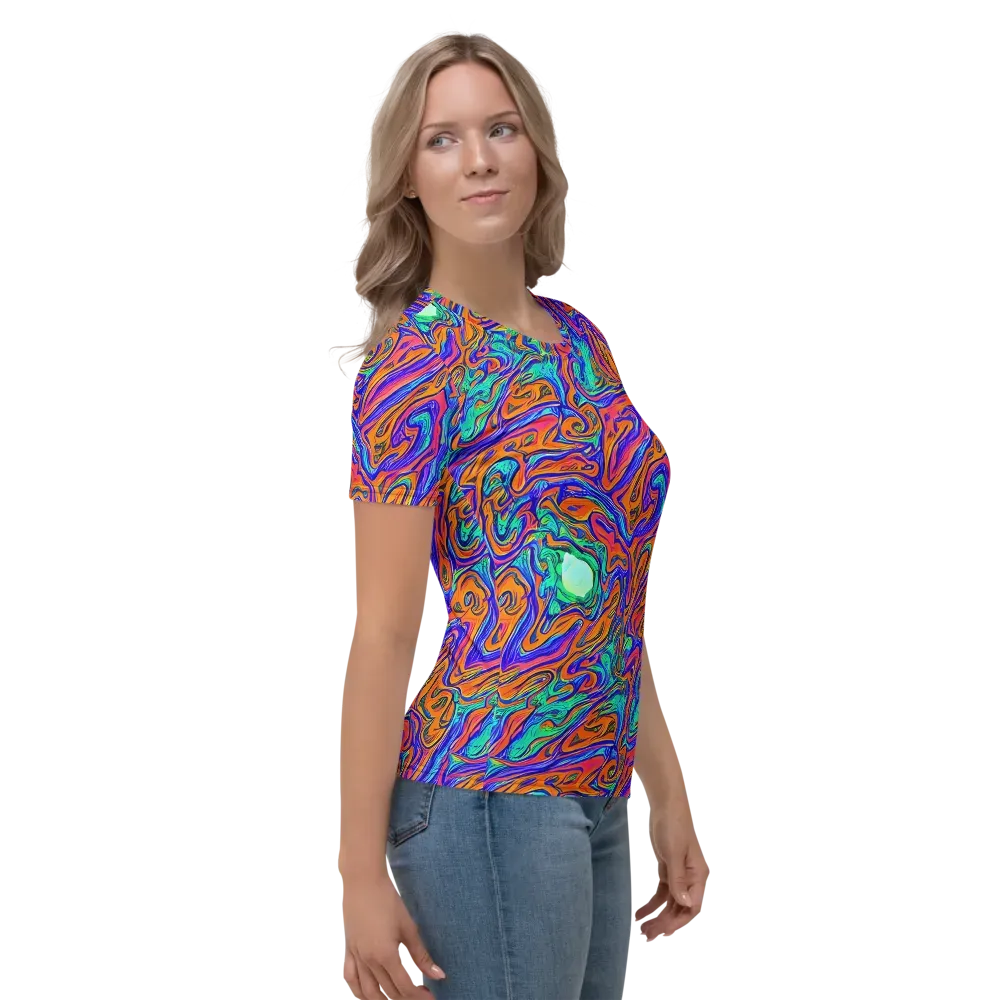 Vivid Melt on Women's Crew Neck T-Shirt — Right
