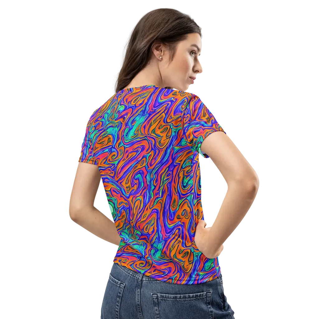 Vivid Melt on Women's Crew Neck T-Shirt — Back