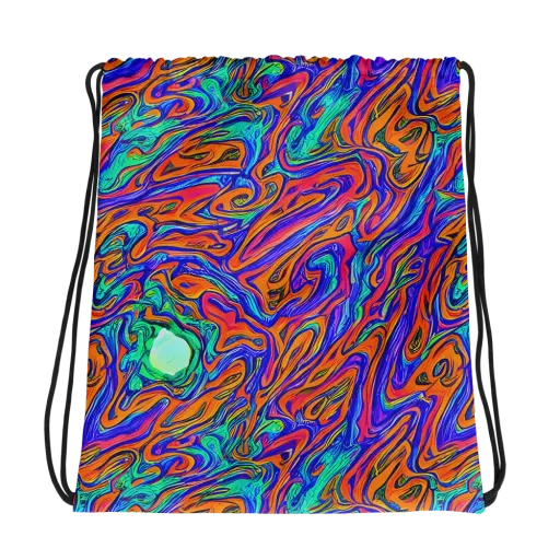 Vivid Melt on a Drawstring Bag
