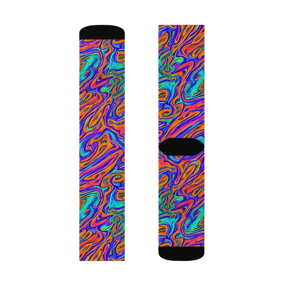 Vivid Melt on Socks — Right Sock