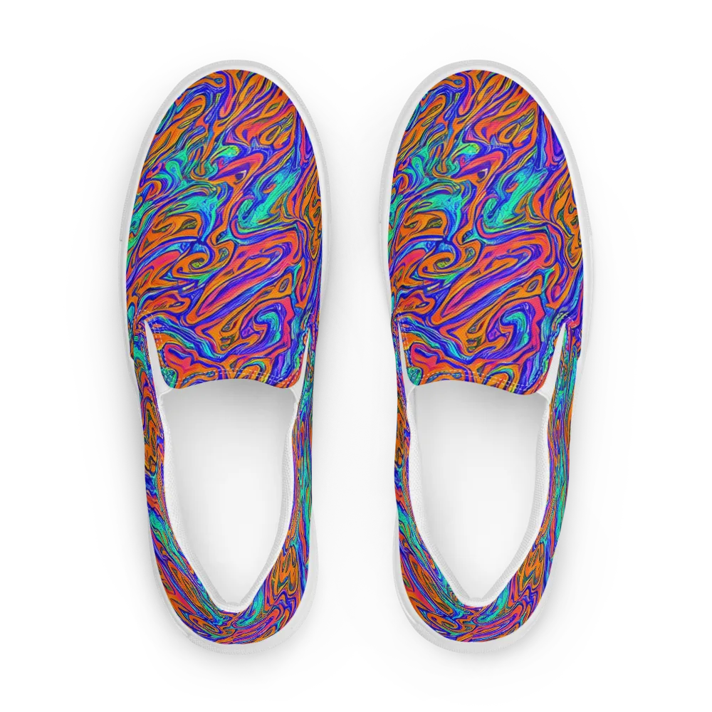 Vivid Melt on Women's Slip-On Canvas Shoes — Front