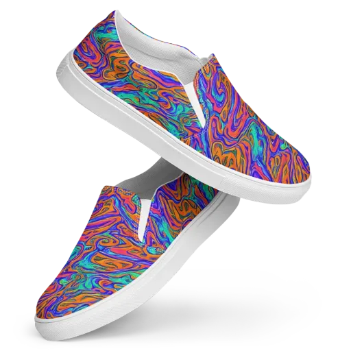 Vivid Melt on a Women's Slip-On Canvas Shoes