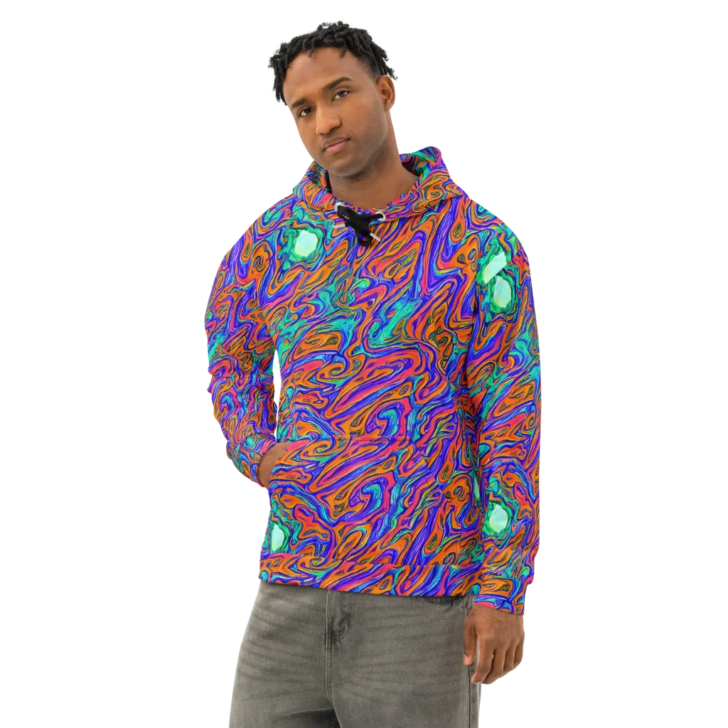 Vivid Melt on Cotton Hoodie — Left Front