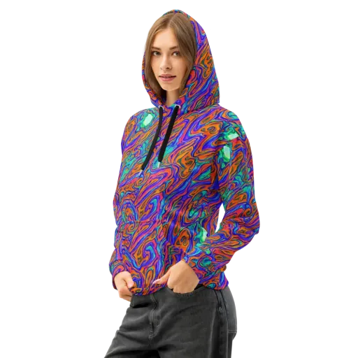 Vivid Melt on a Cotton Hoodie