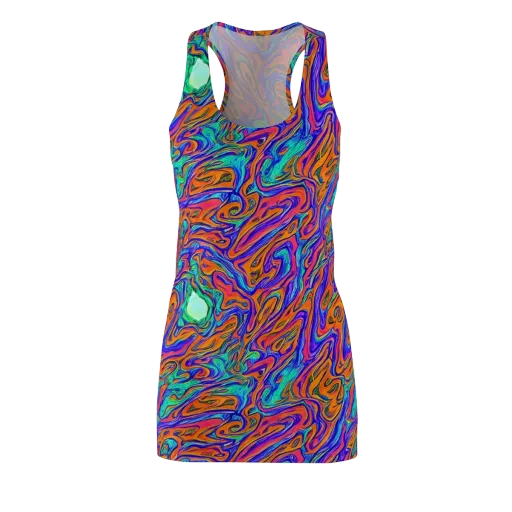 Vivid Melt on a Racerback Dress
