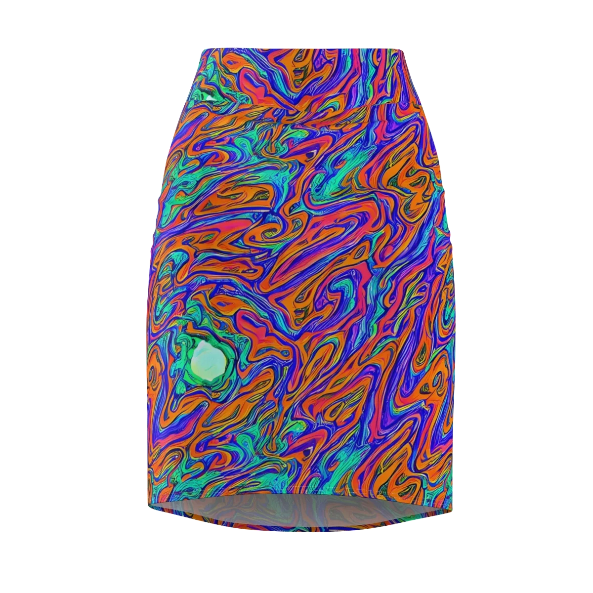 Vivid Melt on Pencil Skirt — Front
