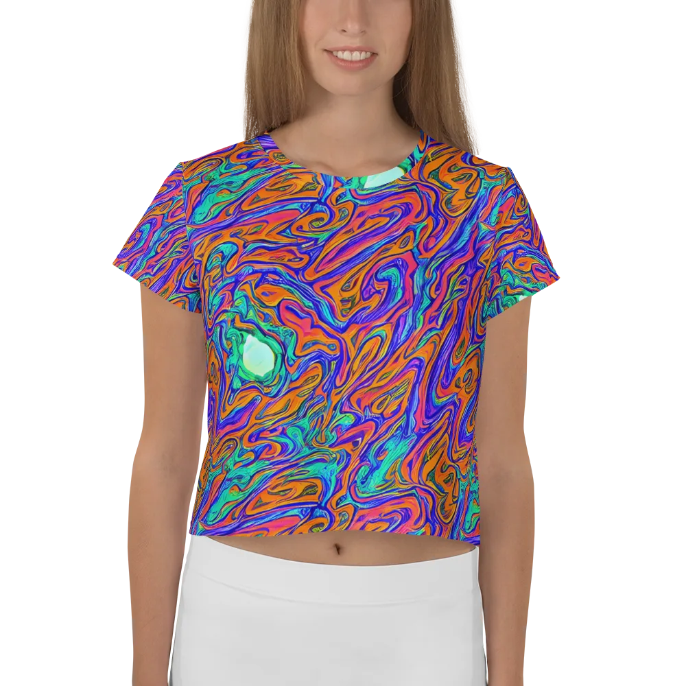 Vivid Melt on Crop Tee — Front