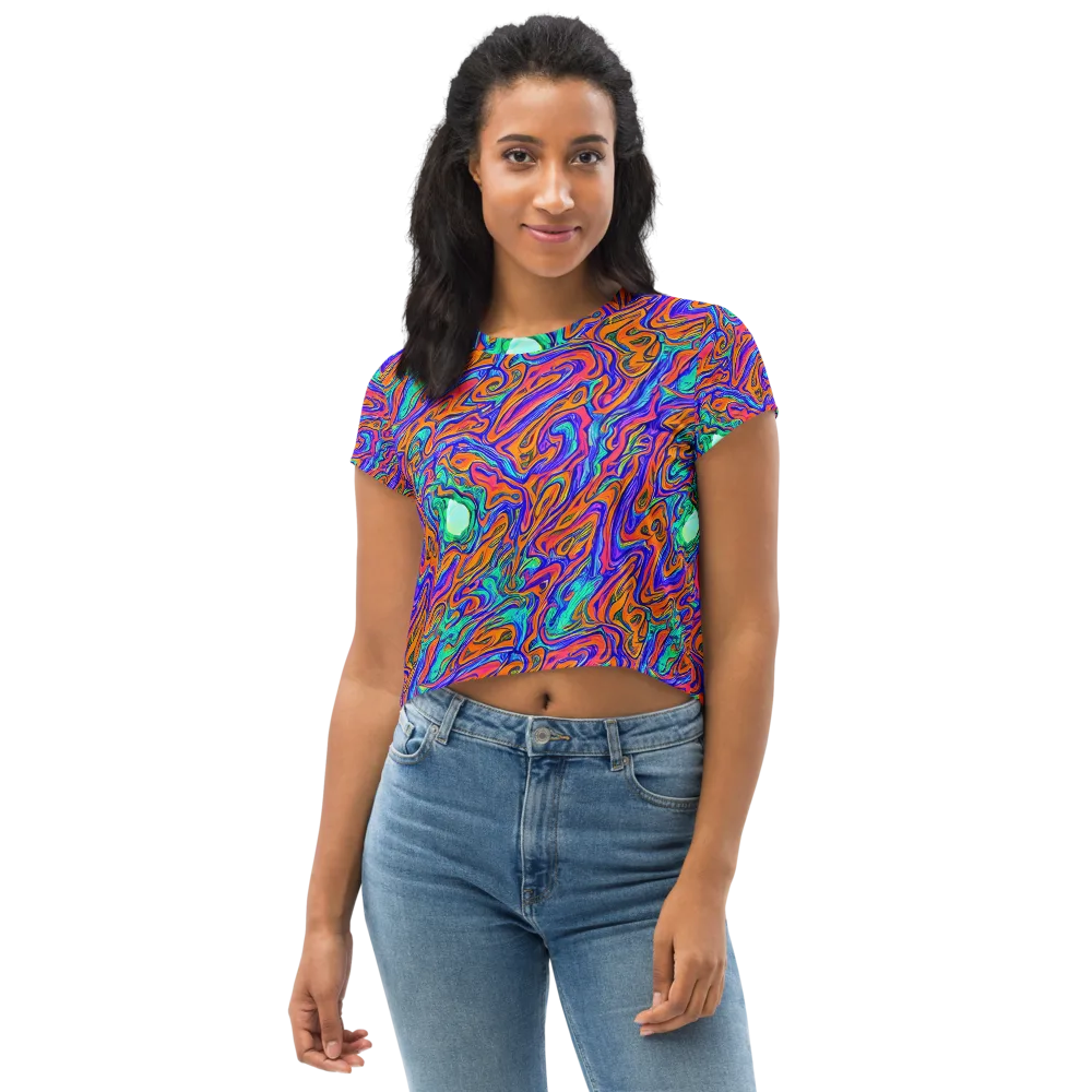 Vivid Melt on Crop Tee — Front