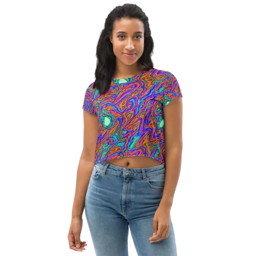 Vivid Melt on a Crop Tee