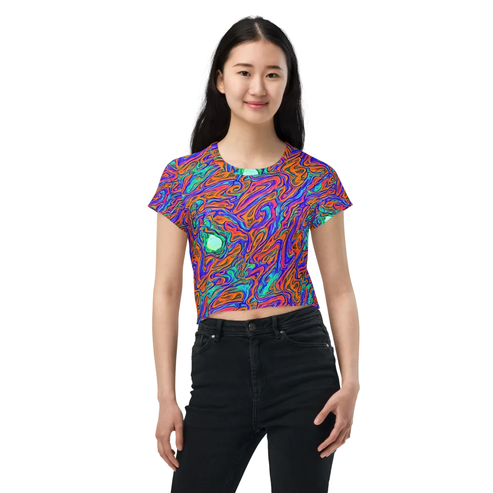 Vivid Melt on Crop Tee — Front