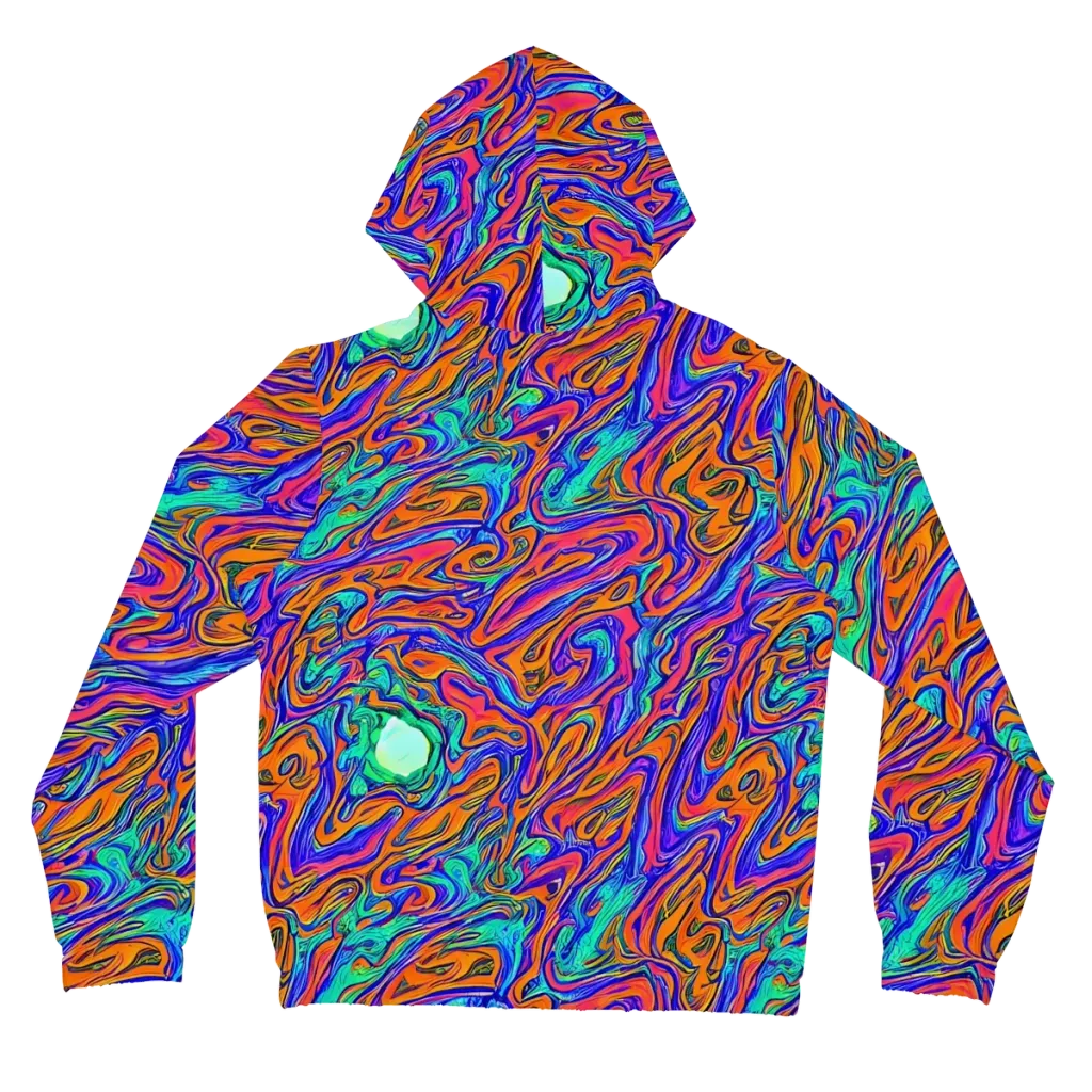 Vivid Melt on Women's Full-Zip Hoodie — Back