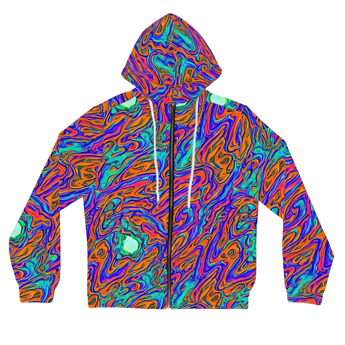 Vivid Melt on Women's Full-Zip Hoodie — Front