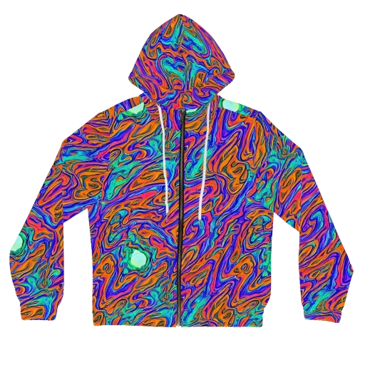 Vivid Melt on a Women's Full-Zip Hoodie
