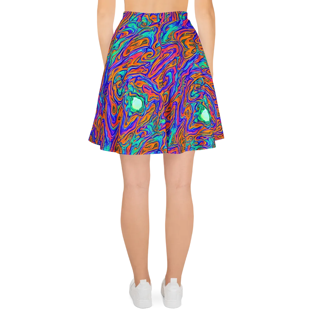 Vivid Melt on Skater Skirt — Back
