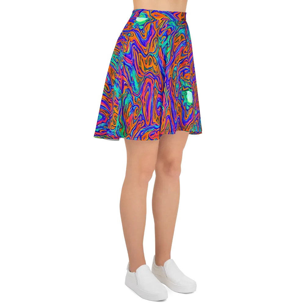 Vivid Melt on Skater Skirt — Right