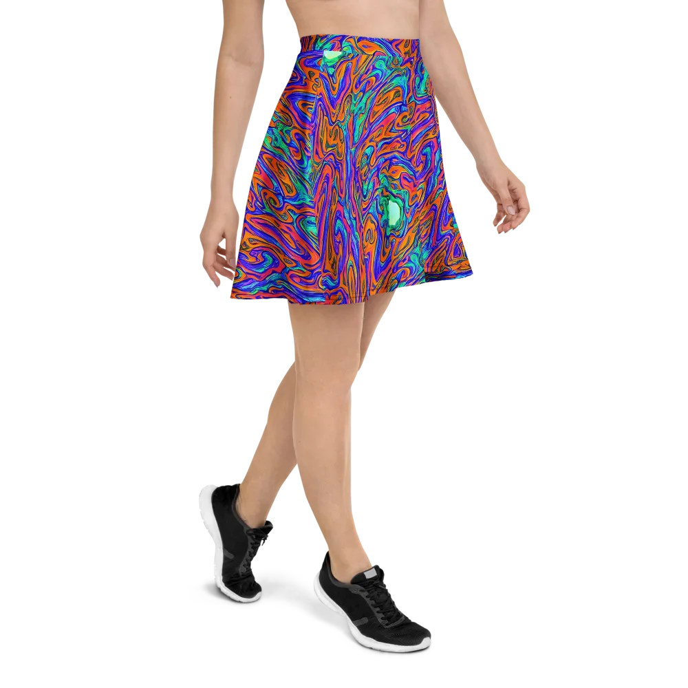 Vivid Melt on Skater Skirt — Right