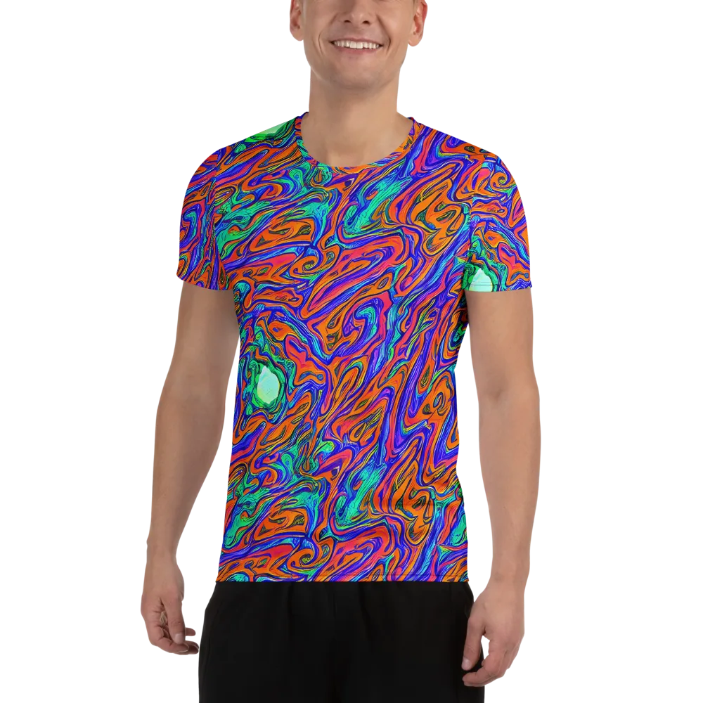 Vivid Melt on Men's Athletic T-Shirt — Front