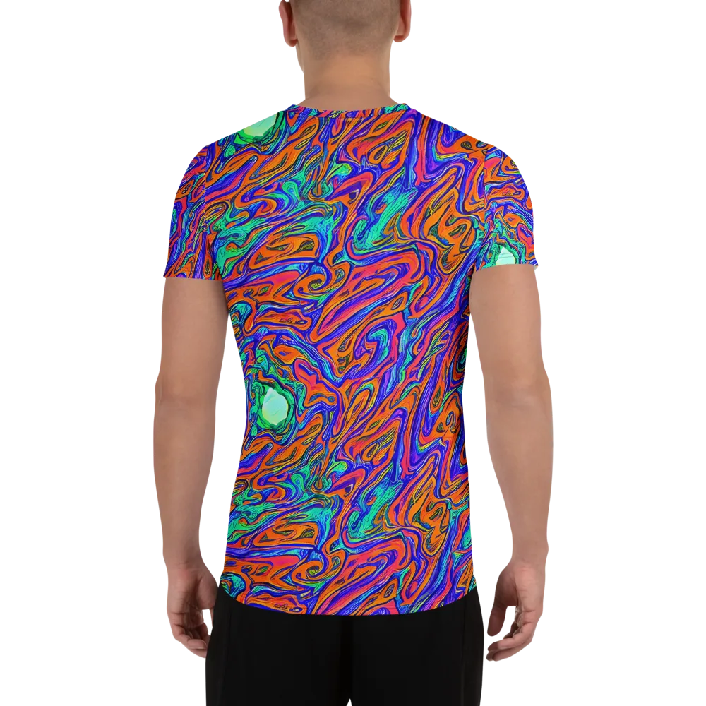 Vivid Melt on Men's Athletic T-Shirt — Back