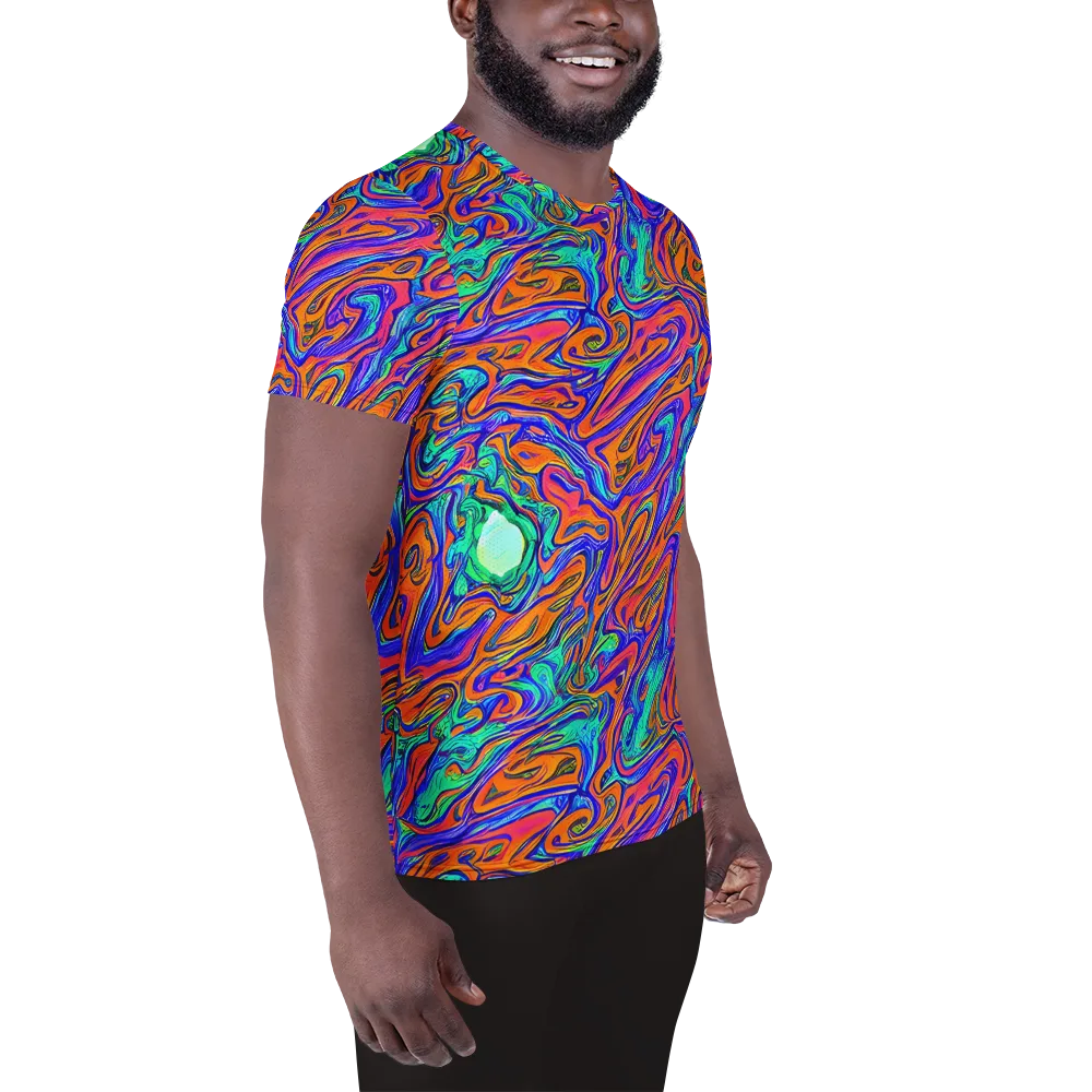 Vivid Melt on Men's Athletic T-Shirt — Right