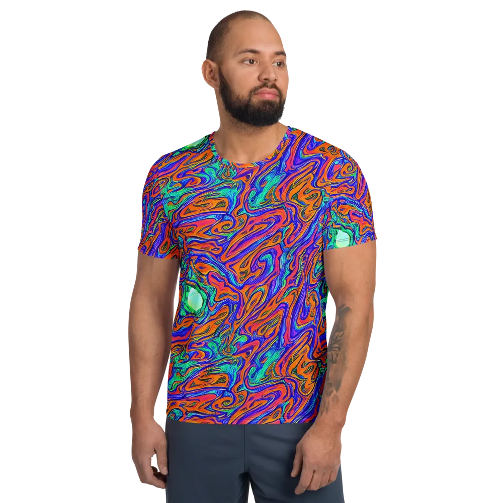 Vivid Melt on Men's Athletic T-Shirt — Front