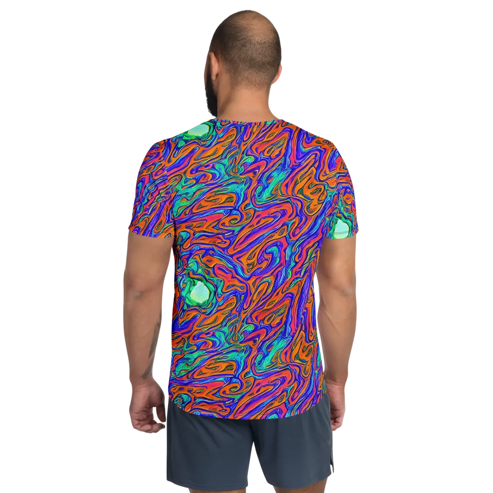 Vivid Melt on Men's Athletic T-Shirt — Back